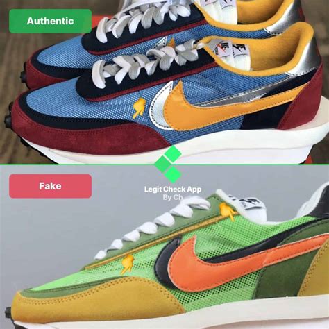 nike sacai original vs fake|A guide for your Nike Sacai Waffle Legit Checking! : r/Sneakers .